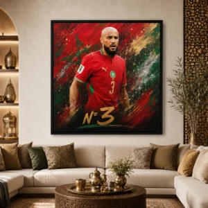 Tableau mural Football  Pop Art - Décoration salon chambre - Toile Canvas 70x70 cm