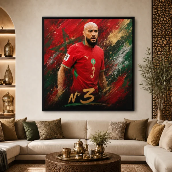 Tableau mural Football Pop Art - Décoration salon chambre - Toile Canvas 70x70 cm
