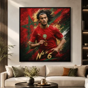 Tableau mural Football  Pop Art - Décoration salon chambre - Toile Canvas 70x70 cm