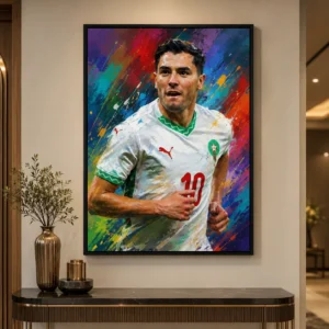 Tableau mural Football  Pop Art - Décoration salon chambre - Toile Canvas 1mx70 cm
