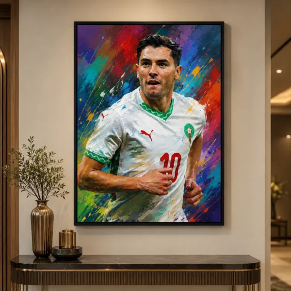 Tableau mural Football Pop Art - Décoration salon chambre - Toile Canvas 1mx70 cm
