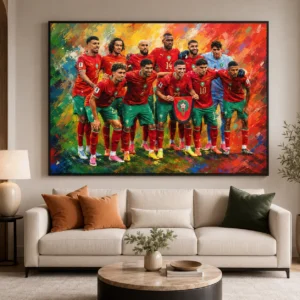 Tableau mural Football  Pop Art - Décoration salon chambre - Toile Canvas 1mx70 cm