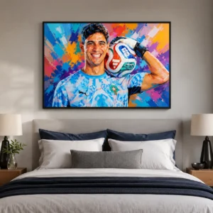 Tableau mural Football  Pop Art - Décoration salon chambre - Toile Canvas 1mx70 cm