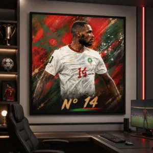 Tableau mural Football Pop Art - Décoration salon chambre - Toile Canvas 70x70 cm