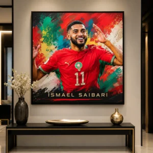Tableau mural Football  Pop Art - Décoration salon chambre - Toile Canvas 70cmx70 cm