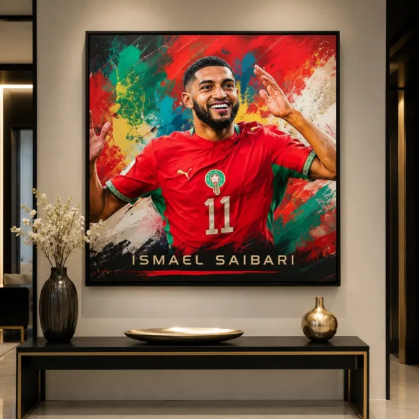 Tableau mural Football Pop Art - Décoration salon chambre - Toile Canvas 70cmx70 cm