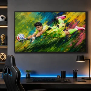 Tableau mural Football Pop Art - Décoration salon chambre - Toile Canvas 1mx70 cm