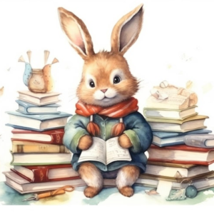 STIKERS1 - lapin lecture