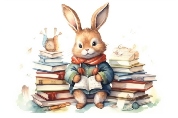STIKERS1 - lapin lecture